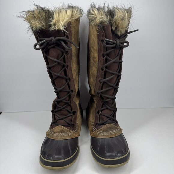 Sorel Cate the Great Brown Waterproof Leather  Winter Duck Boots Size 8 - Picture 3 of 16